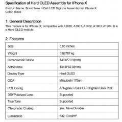 Compra Display LCD GREEN ON Premium Plus HARD OLED Per iPhone X online