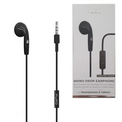 Acquista Puro Auricolare Mono Con Microfono "Drop" Cavo Rotondo IPHFMONO1 | Nero su Smartness