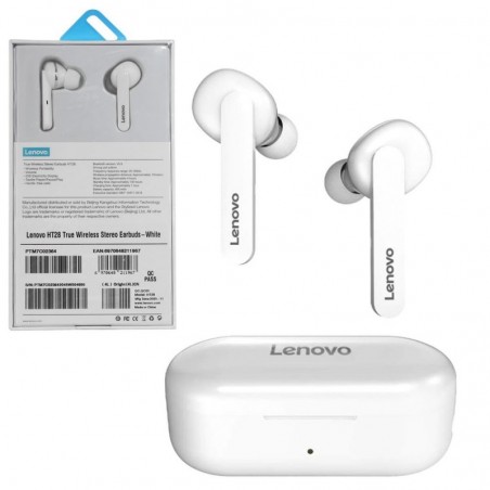 Foto di LENOVO True Wireless Earbuds HT28 Auricolare Bluetooth 5.0 IPX5 | Bianco - Lenovo