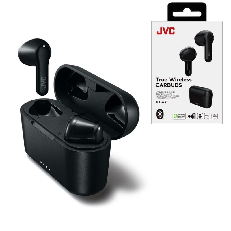 JVC Auricolari IN-EAR Bluetooth HA-A3T-B-U Cuffie Earbuds True Wireless | Nero e Bianco