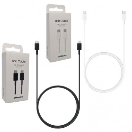 Buy Samsung Cavo di Ricarica Fast Charging 3A da USB-C a USB-C 1.8m online