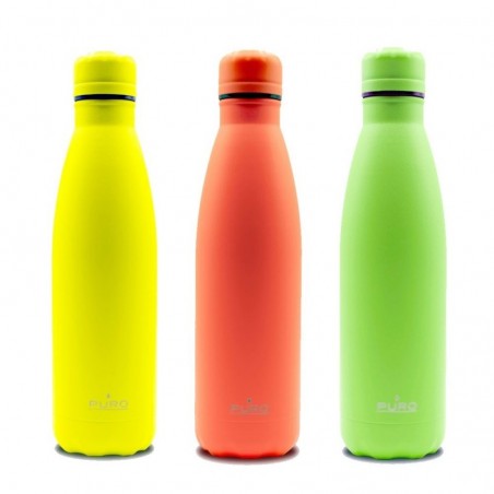 Discover Puro Thermal Bottle ICON FLUO 500ml Steel Double Layer Powder Treatment details