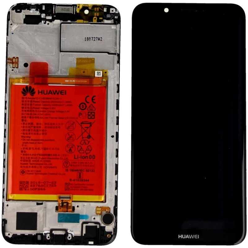 Huawei Service Pack LCD Complete with Battery for Huawei Y7 2018 Black - 02351USA