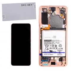 Scopri Samsung Service Pack Display LCD Con Batteria Inclusa Per Galaxy G991 S21 5G | ROSA in dettaglio
