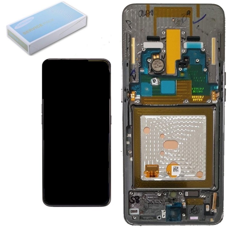 Samsung Service Pack Original LCD Display + Frame For Galaxy A805 A80 Black