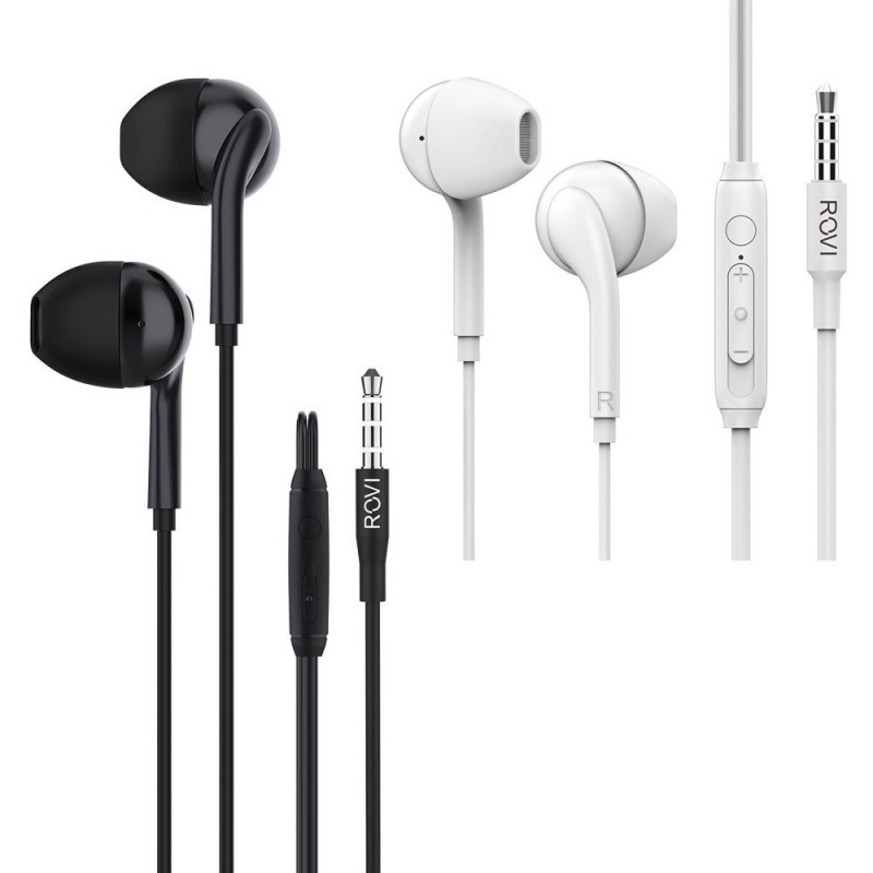 Acquista Rovi Thunder Auricolare Jack 3.5 TC-12 con Microfono e Controllo Volume TC-12 | Nero - Bianco su Smartness