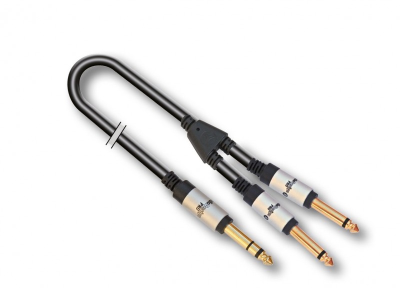 AUDIODESIGN PRO Cavo Adattatore X-PRO da 1 Jack 6,3 Stereo a 2 Jack 6,3 Mono da 1,5 mt